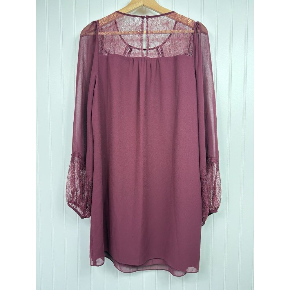 BCBG Generation Mini Dress Long Sleeve Lace Detail Lined Size Medium NWOT - Picture 5 of 10